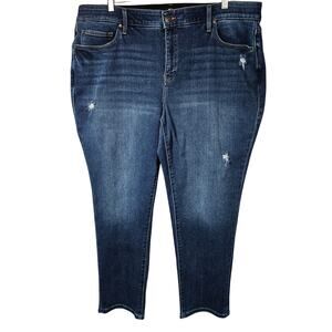 LulaRoe Magic Waist Denim Stretch Distressed Skinny Jeans Size 40